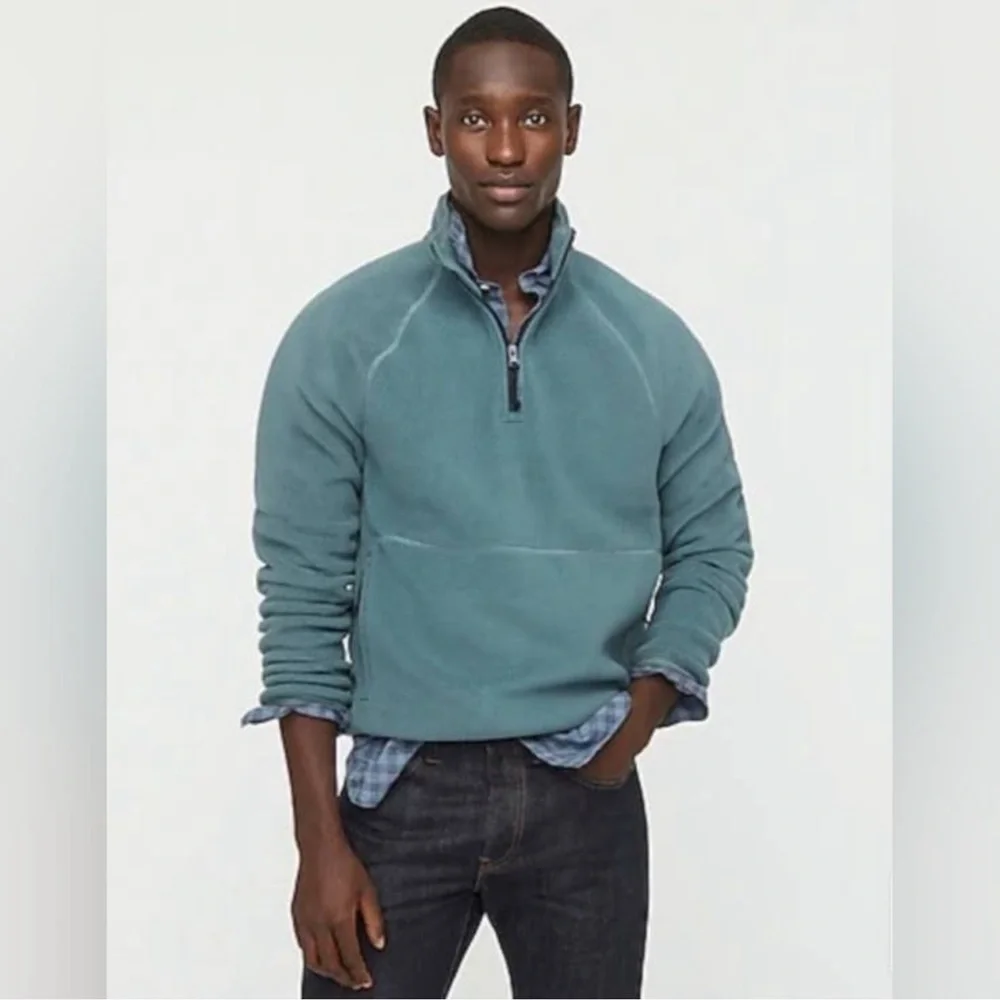 J.Crew Nordic Micro Fleece Half Zip Pullover Sweater